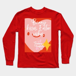 bunny kisses easter wishes Long Sleeve T-Shirt